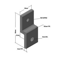 64-020-0 MODULAR SOLUTIONS PANEL CLAMP<br>WIRE MESH PANEL HOLDER SIZE 30 (PLATE ONLY)